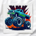Monster Truck Fabric Panel Quilt Block