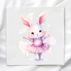 Ballerina Bunny Fabric Panel Quilt Block