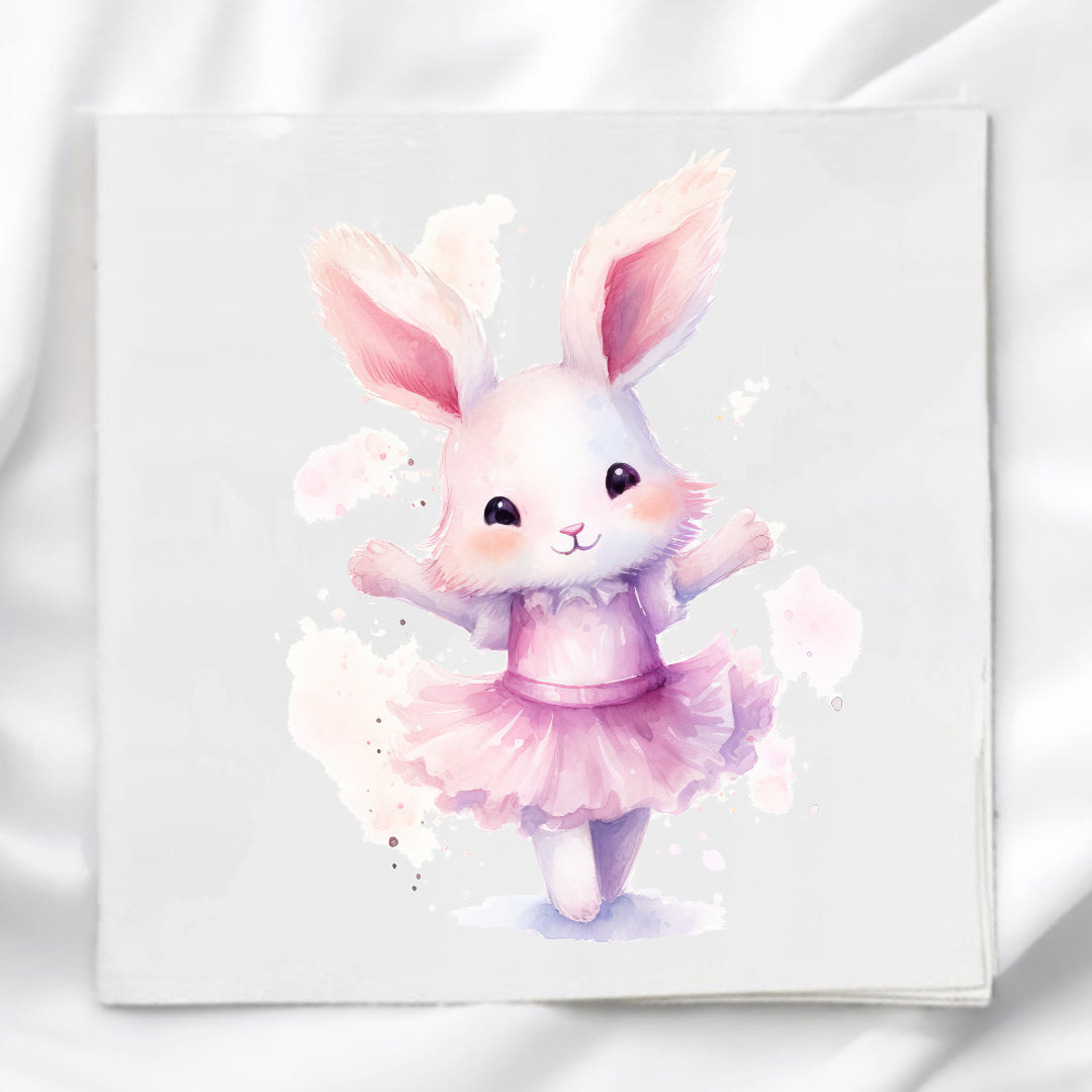 Ballerina Bunny Fabric Panel Quilt Block