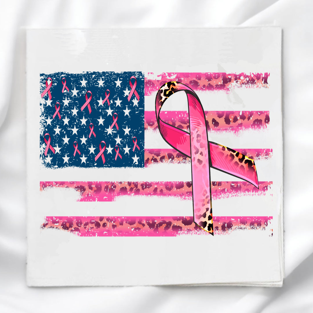 Fight Breast Cancer Fabric Panel Quilt Block