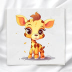 Baby Giraffe Fabric Panel Quilt Block