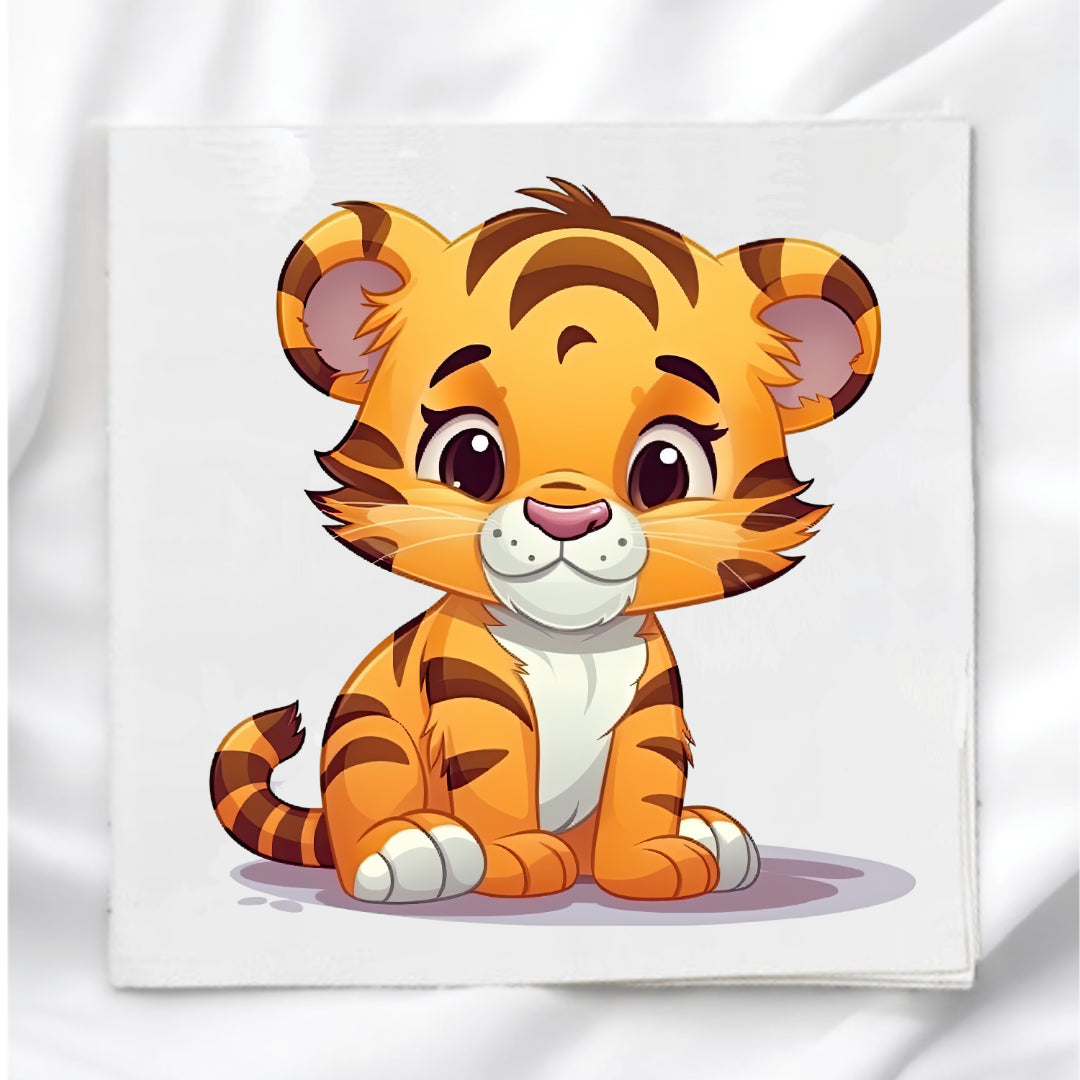 Baby Tiger Fabric Panel Quilt Block