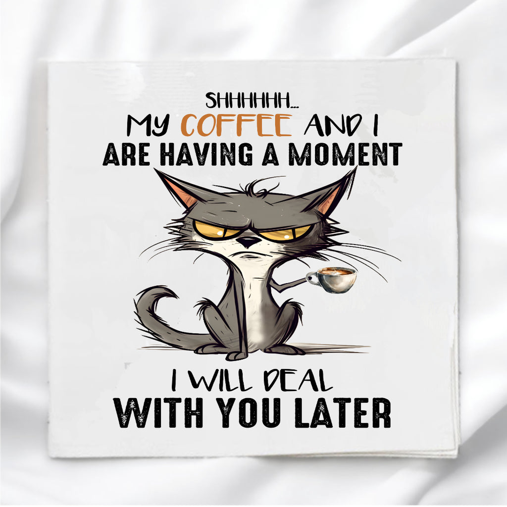 Funny Cat Humor Fabric Panel Quilt Block