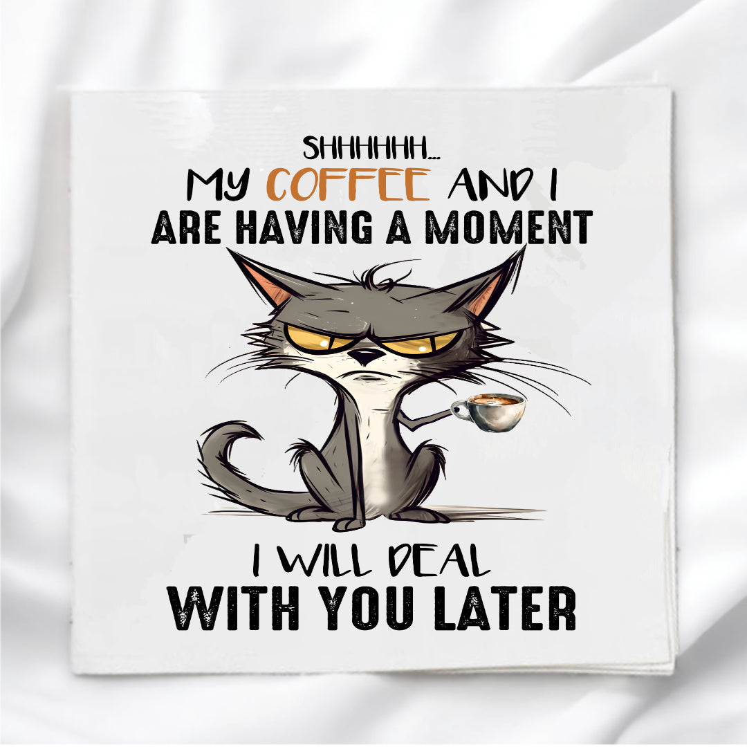Funny Cat Humor Fabric Panel Quilt Block