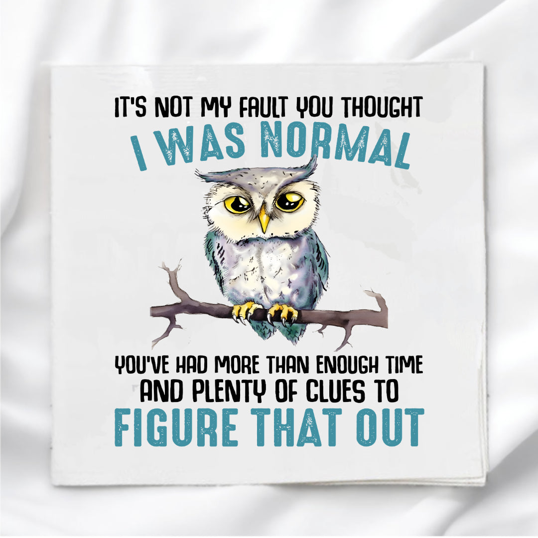 Funny Owl Humor Fabric Panel Quilt Block