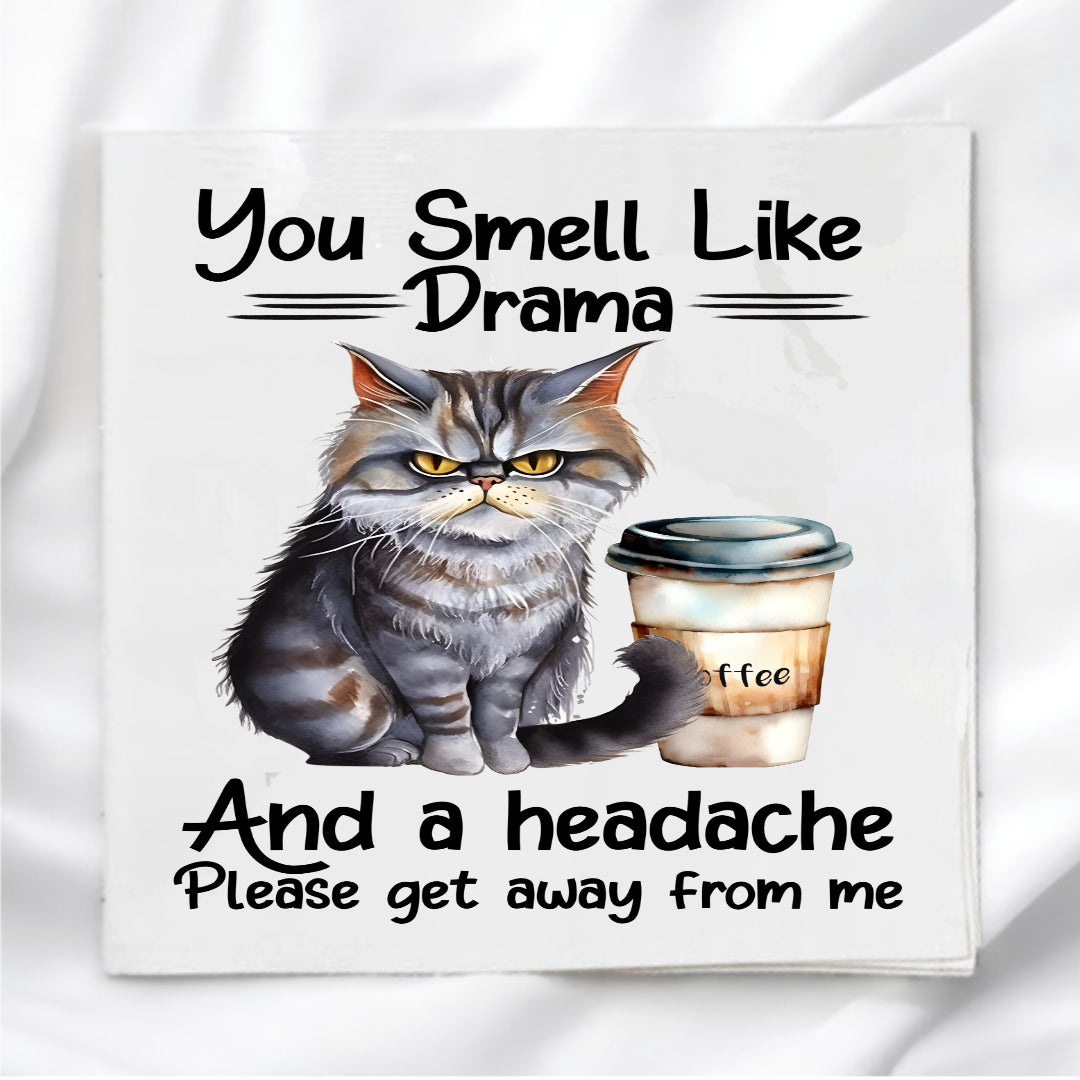Funny Cat Humor Fabric Panel Quilt Block