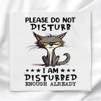 Funny Cat Humor Fabric Panel Quilt Block