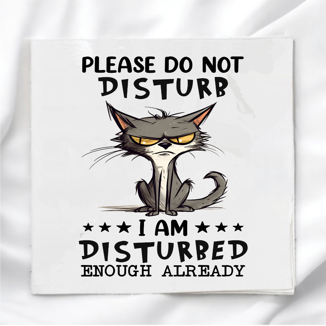 Funny Cat Humor Fabric Panel Quilt Block