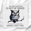 Funny Owl Humor Fabric Panel Quilt Block