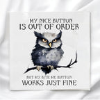 Funny Owl Humor Fabric Panel Quilt Block