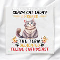 Crazy Cat Lady Humor Fabric Panel Quilt Block