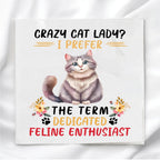 Crazy Cat Lady Humor Fabric Panel Quilt Block