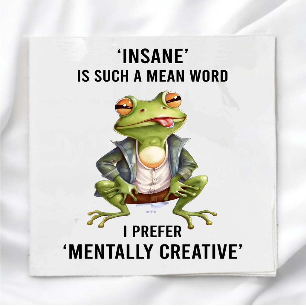 Funny Frog Humor Fabric Panel Quilt Block