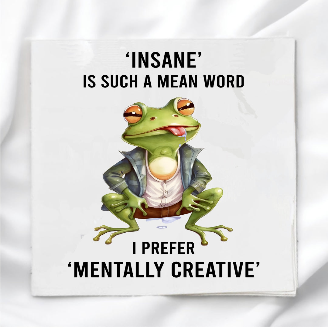 Funny Frog Humor Fabric Panel Quilt Block