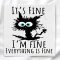 Funny Cat Humor Fabric Panel Quilt Block