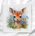 Baby Deer Woodland Fabric Panel Quilt Block