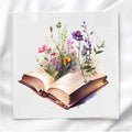 Floral Book Fabric Panel Quilt Block