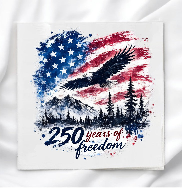 USA 250 Years Freedom Fabric Panel Quilt Block